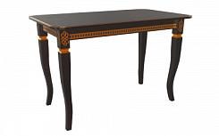 Стол Роял 1200(1600)*700*765 (тон черный RAL9005 + патина золото)