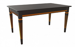 Стол Стар 1500*900*765 (столешница тон черный RAL9005 / подстолье тон черный RAL9005 + патина золото) Стол Стар 1500*900*765 (столешница тон черный RAL9005 / подстолье тон черный RAL9005 + патина золото)